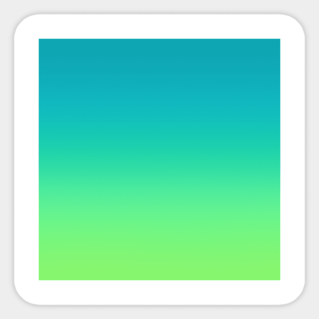 Aqua Blue to Lime Green Gradient Sticker by Whoopsidoodle